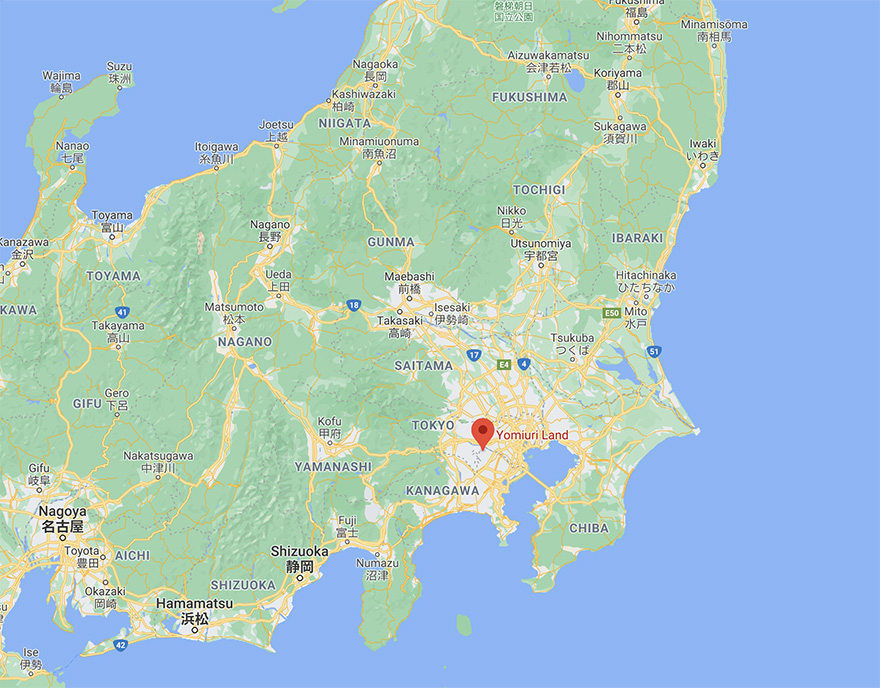 Yomiuriland Jewelluminations location map