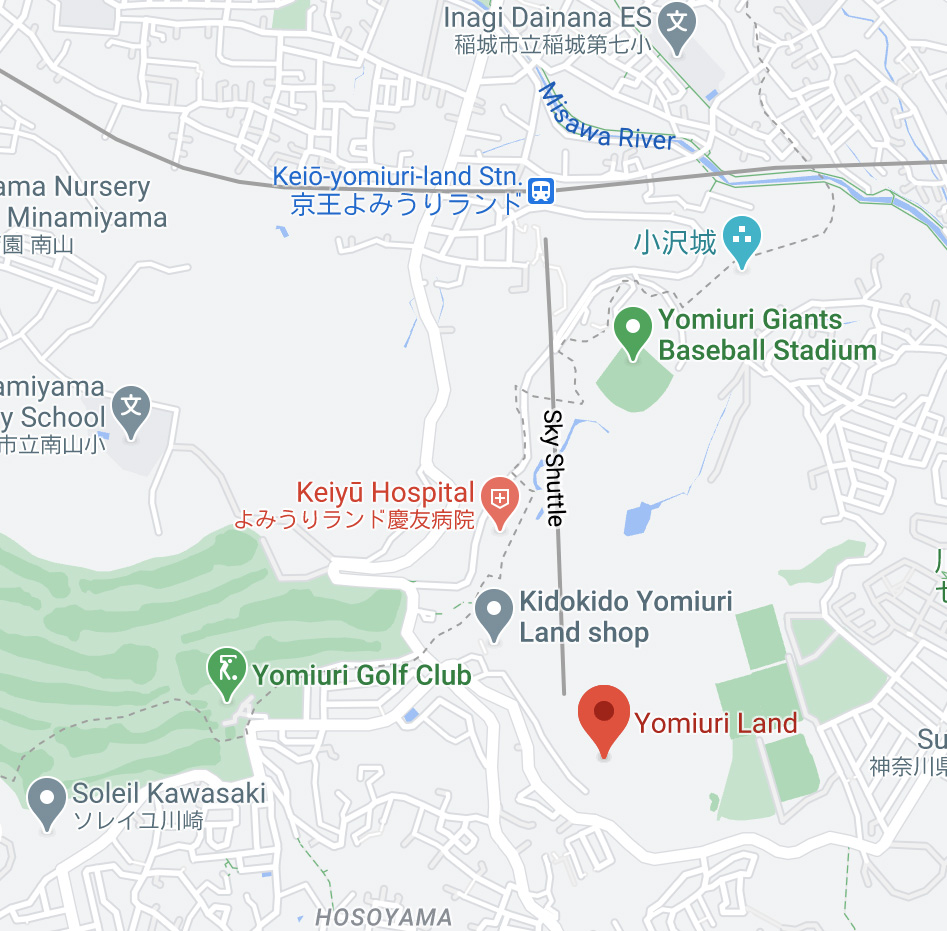 Yomiuriland Jewelluminations local map