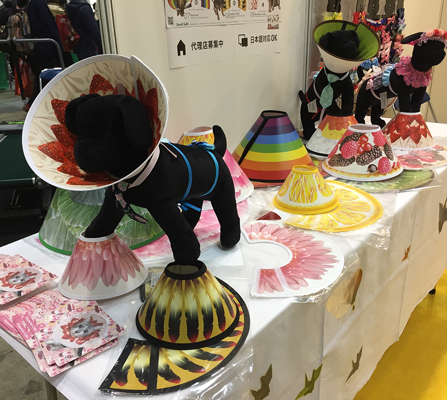 Pet surgery cones with pretty designs
