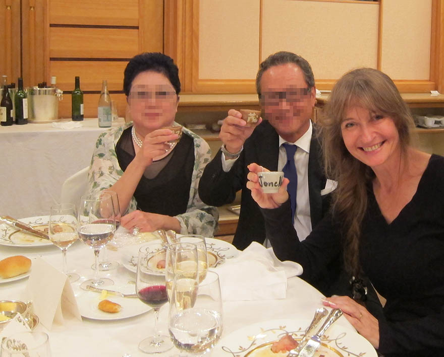 People at Japanese ceremony