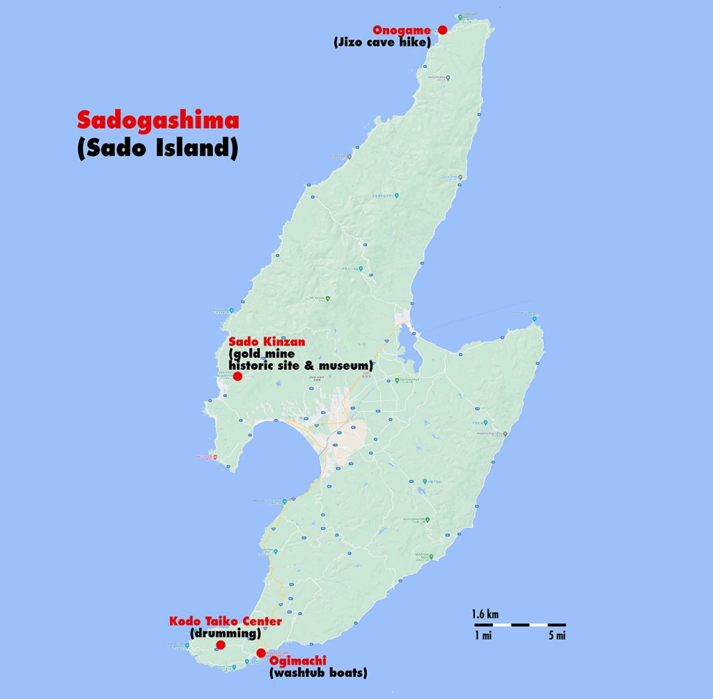 Sado Island map
