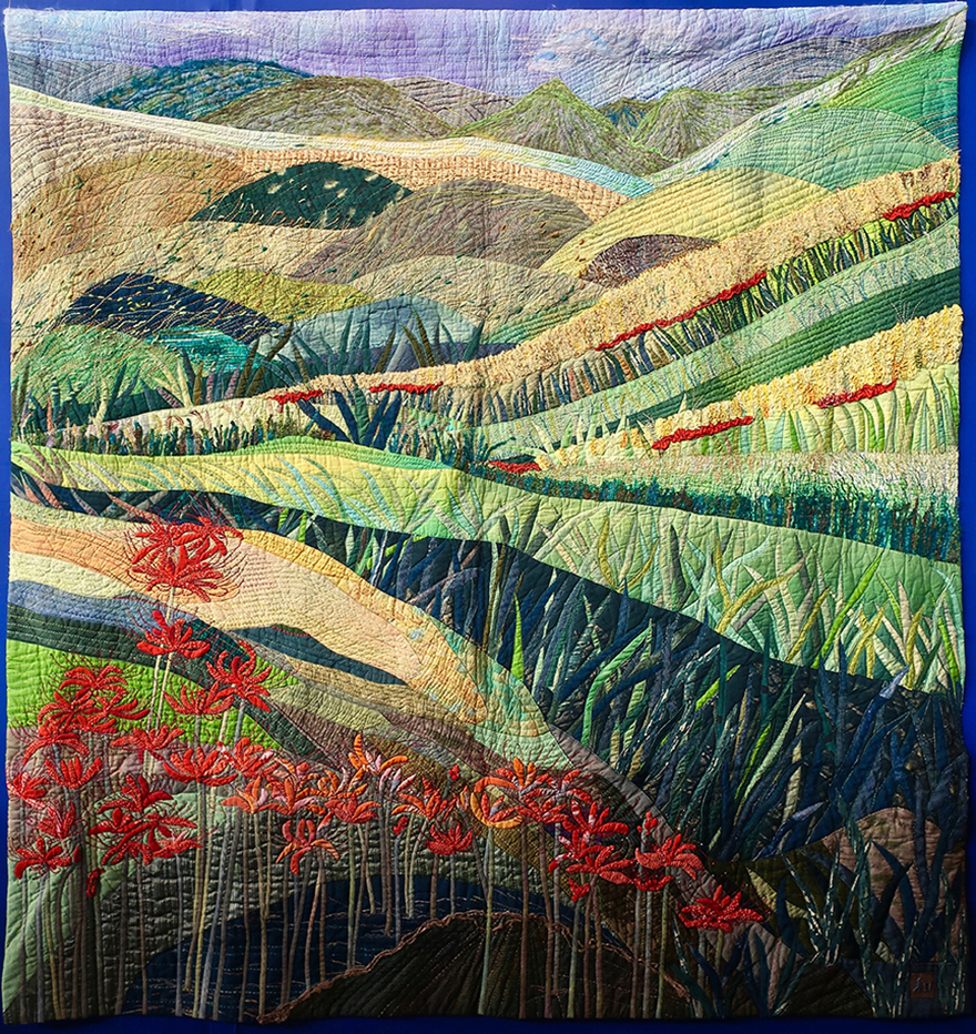 Quilt “Memory of An Unspoiled Landscape” by Kazuko Tanaka