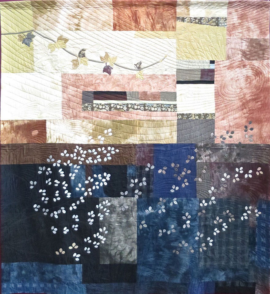 Quilt “Soon The Wind Will Bring Winter” by Kumi Ohkawa
