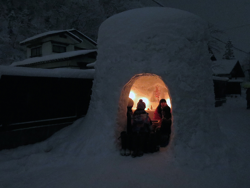 Lighted igloo at the Kamakura Matsuri