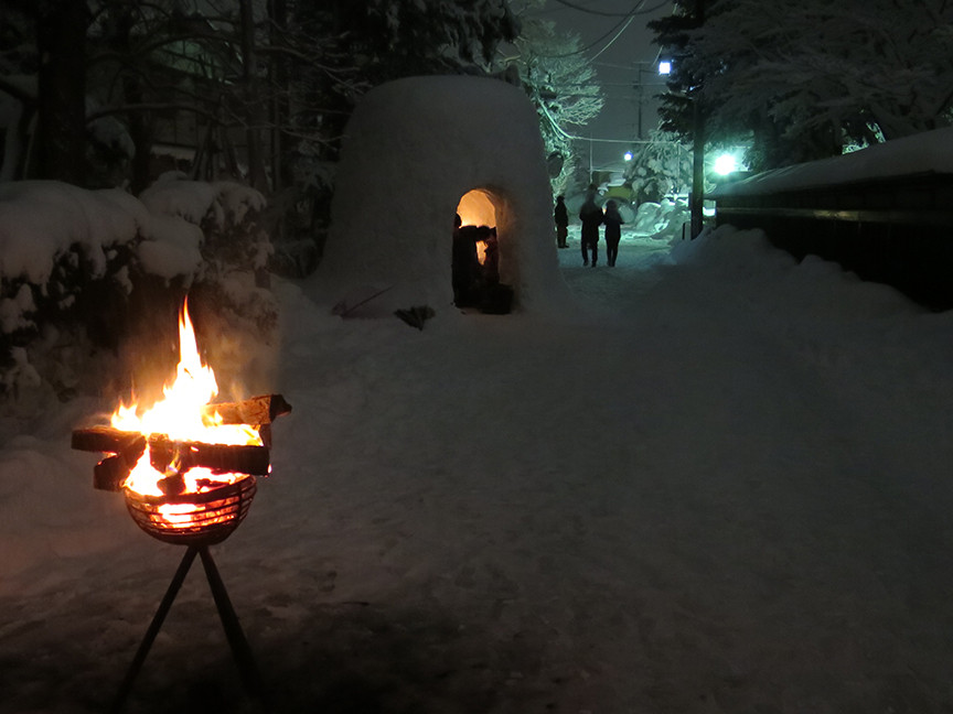 Lighted igloos at the Kamakura Matsuri