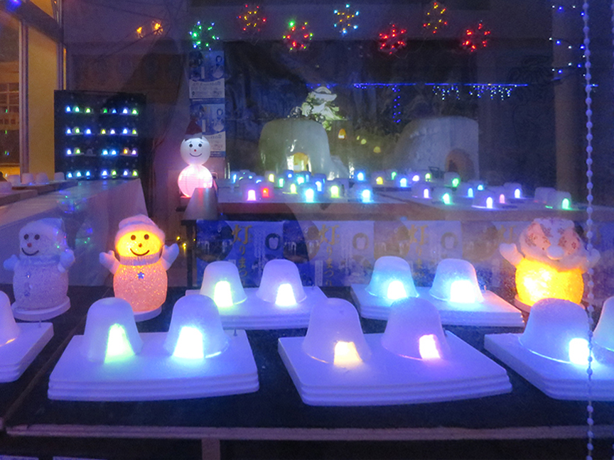 Kamakura Matsuri merchandies for sale in a shop window