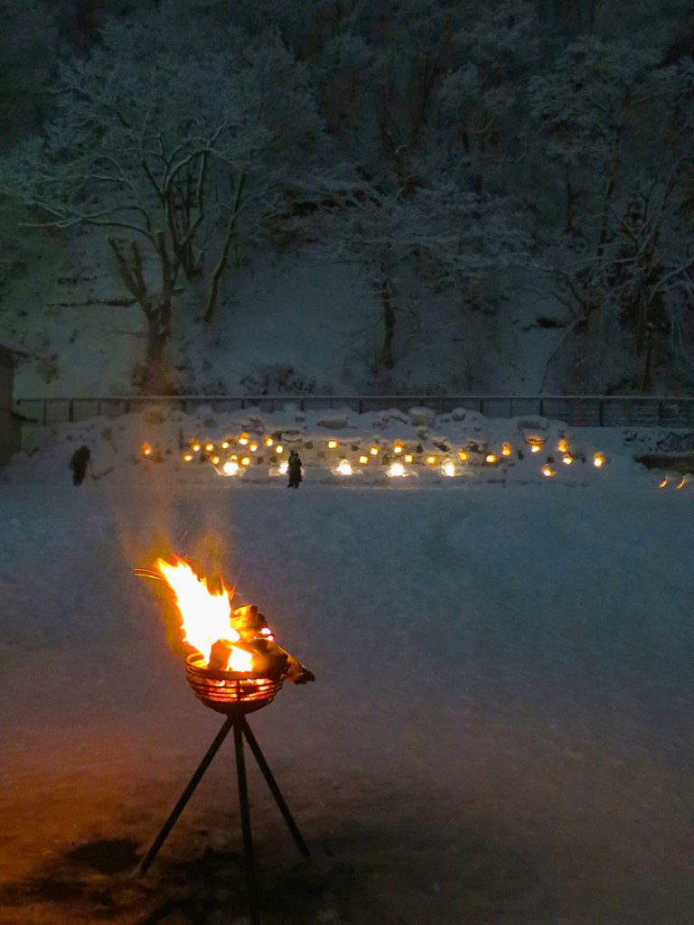 Lighted igloos at the Kamakura Matsuri