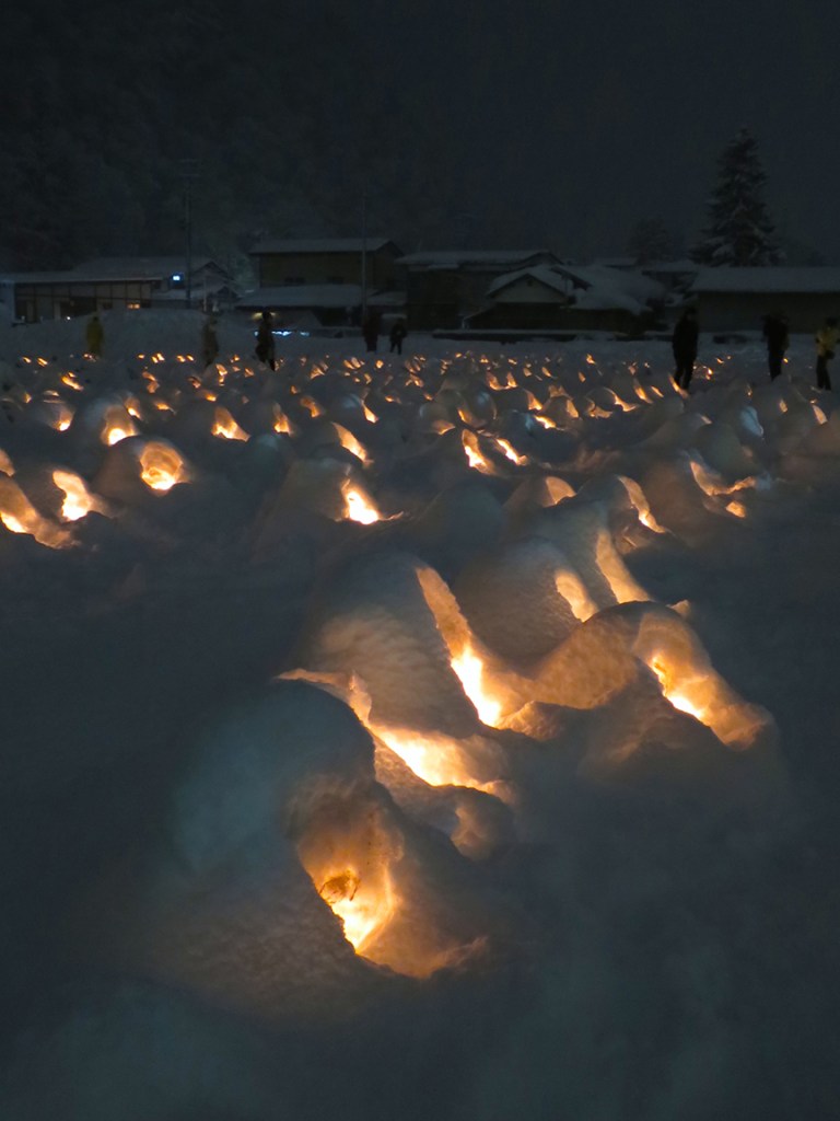 Lighted igloos at the Kamakura Matsuri