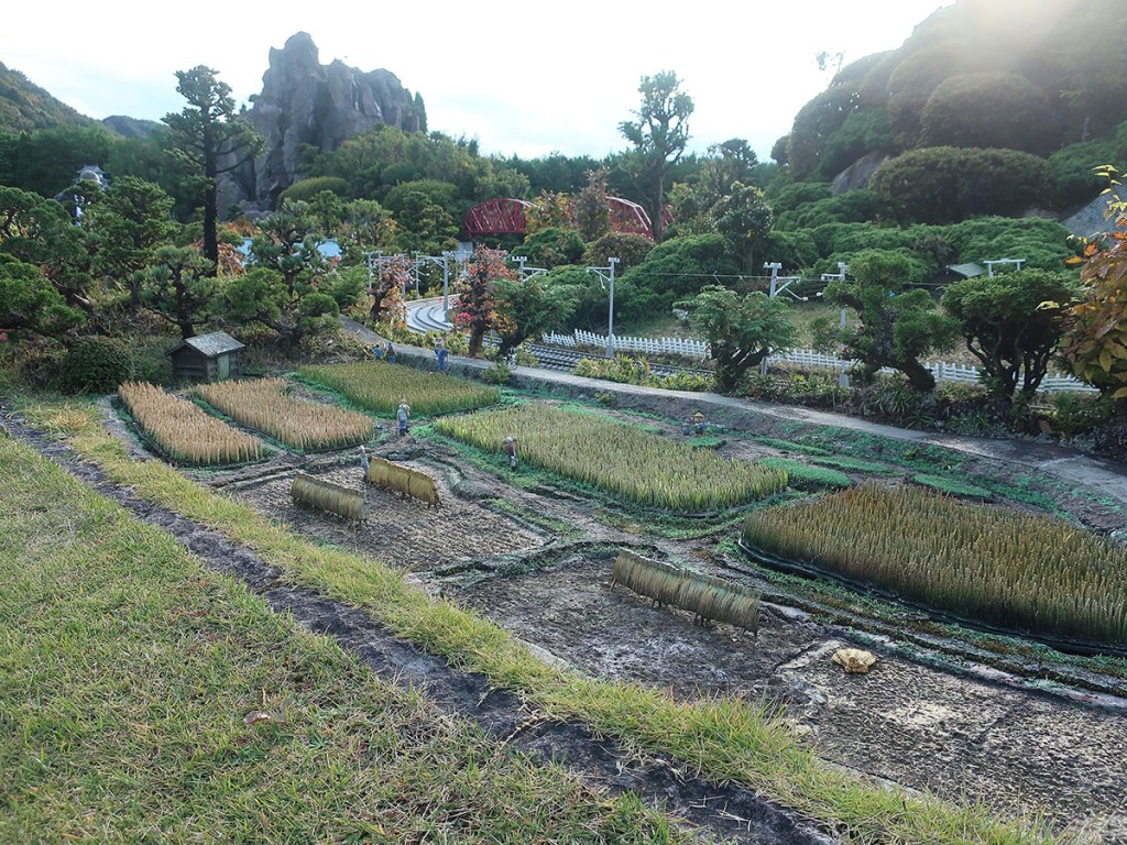 Japanese countryside model at Tobu World Square in Nikko, Japan