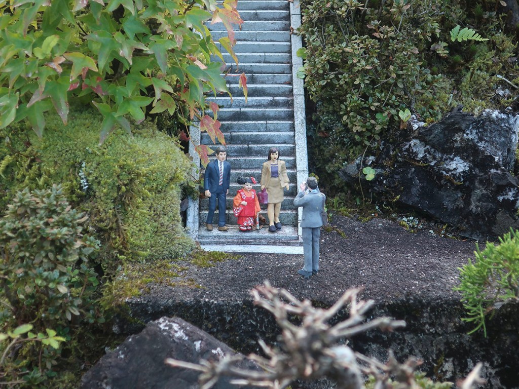 Japanese countryside model at Tobu World Square in Nikko, Japan